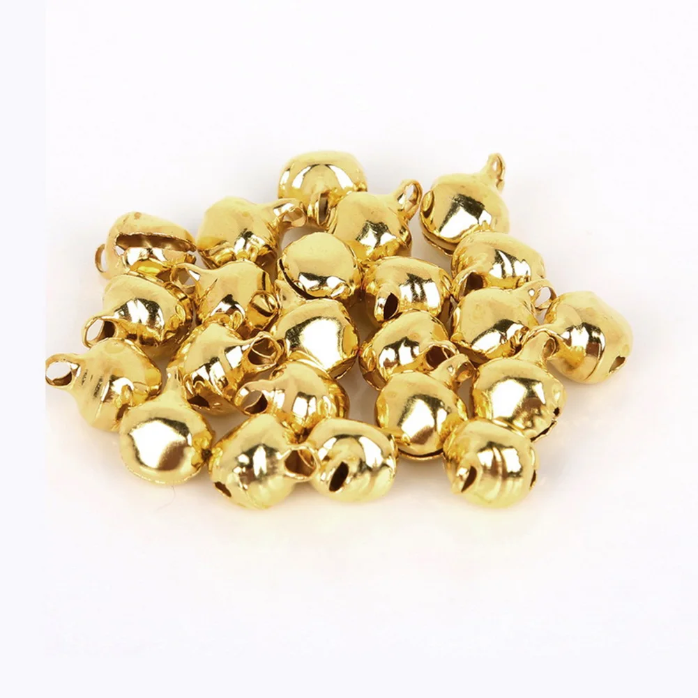 50-300pcs Gold Christmas Craft Bells Jingle Bells Iron Pendant Hanging Christmas Tree Decoration Party DIY Crafts Accessories