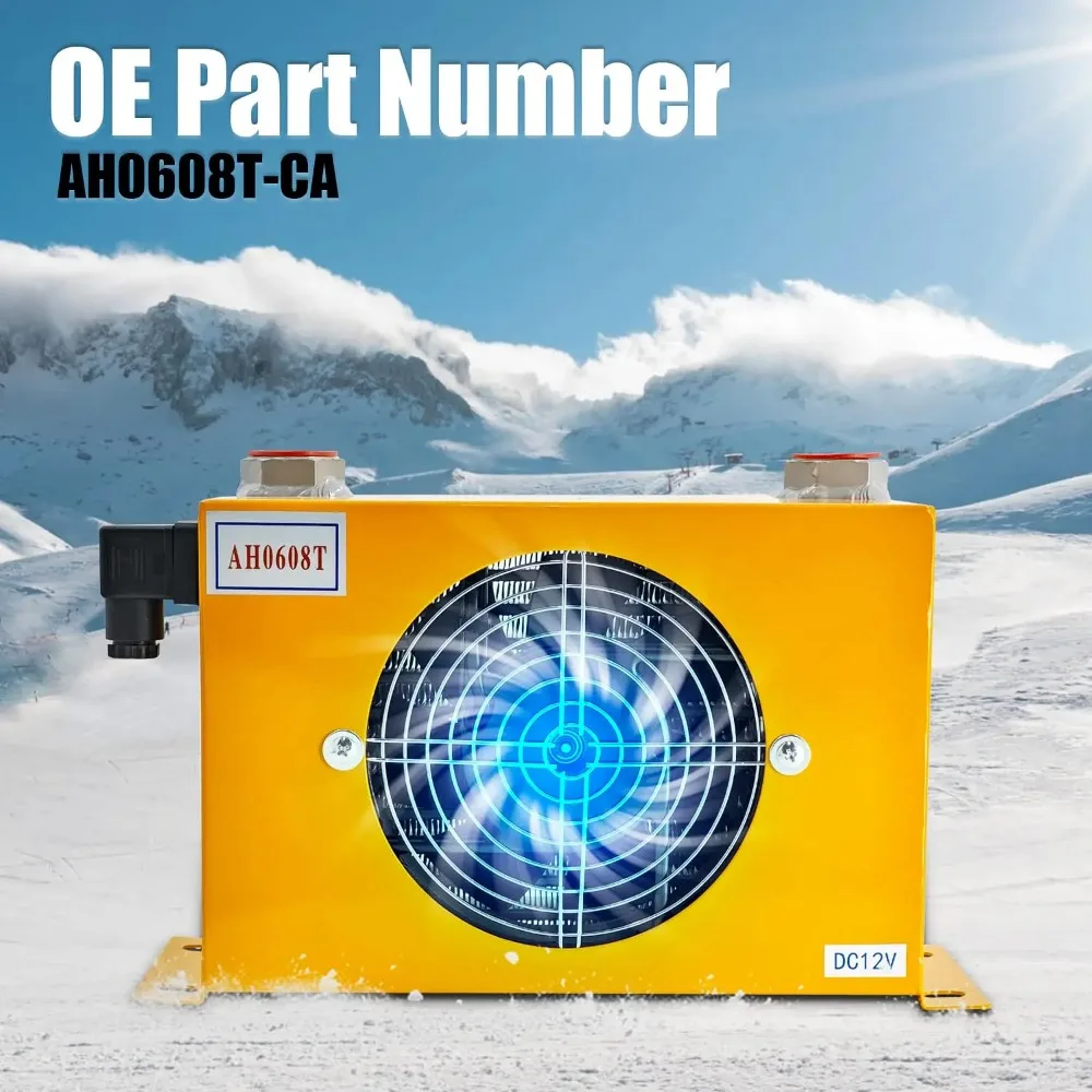 NEW AH0608T-CA 60L/min Hydraulic Air Cooler Hot Selling Hardware Fan Air Cooling Oil Cooler 110v/220v/24v Fuel Tank Cooling