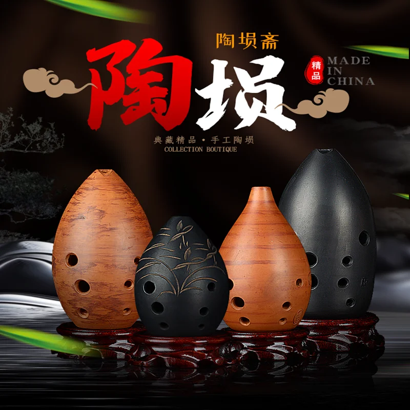 8 Holes 10 Holes Xun Ocarina Flute Music Instrument Good Sound Ancient Instrument For Children Beginner Gift Hand Fired Ceramic