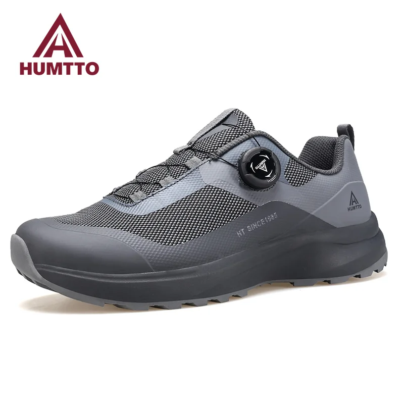 HUMTTO-Zapatillas deportivas transpirables para hombre, calzado deportivo de diseño de lujo, para gimnasio, trotar, tenis, color negro