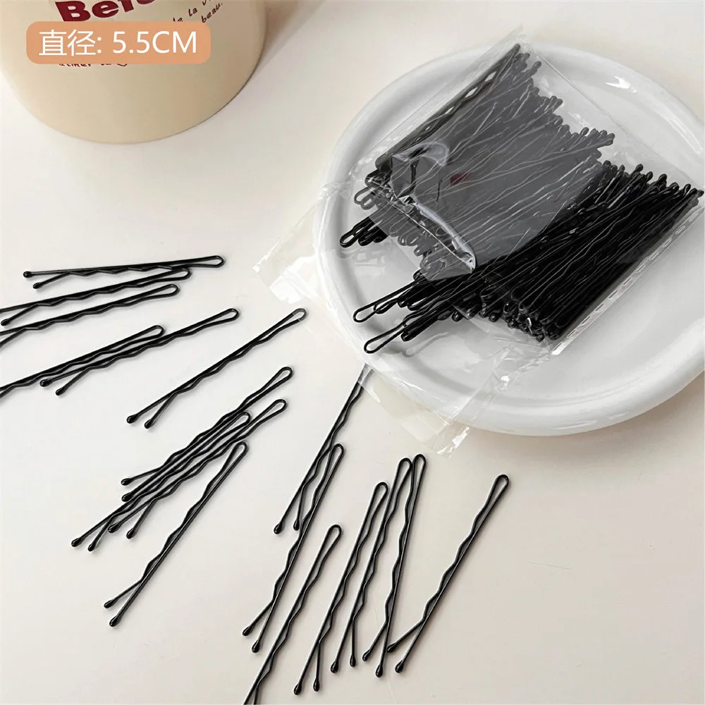 Black Bobby Hair Pin Hair Side Clips Bangs Clips Broken Hair Finishing Clips Simple Style Hair Accessories