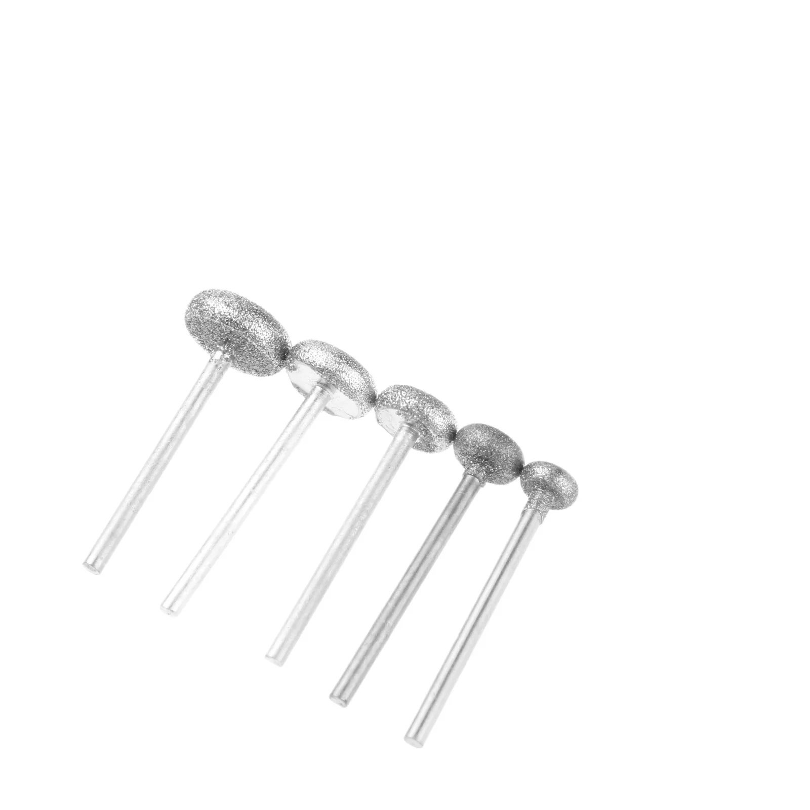 

5 Pcs E Needle Rolling Thallium Diamond Grinding Heads(6/8/10/12/14mm Each 1 Pc) Mill Knife Grinding Needle Carving Tool Silver