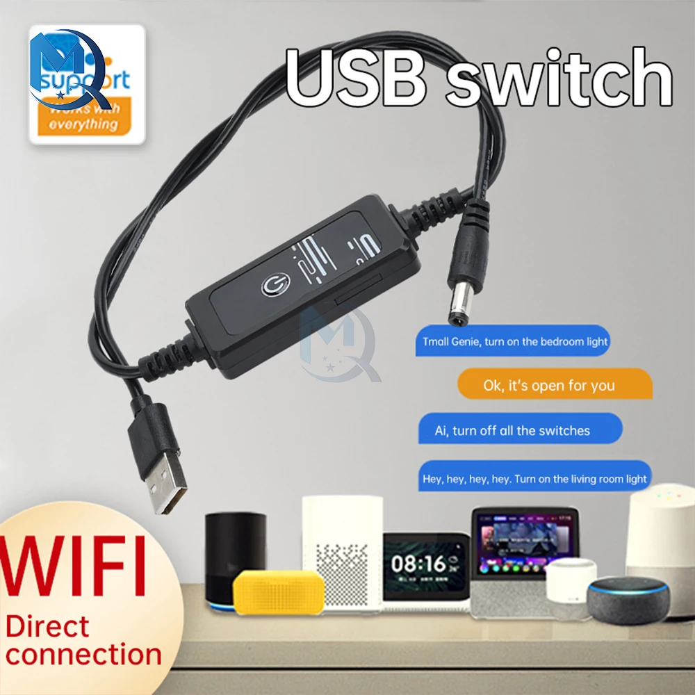 Mobile Phone Remote Intelligent Control USB Power On/Off Switch Timer Auto Power Off Switch has been connected to EWelink DC 5V