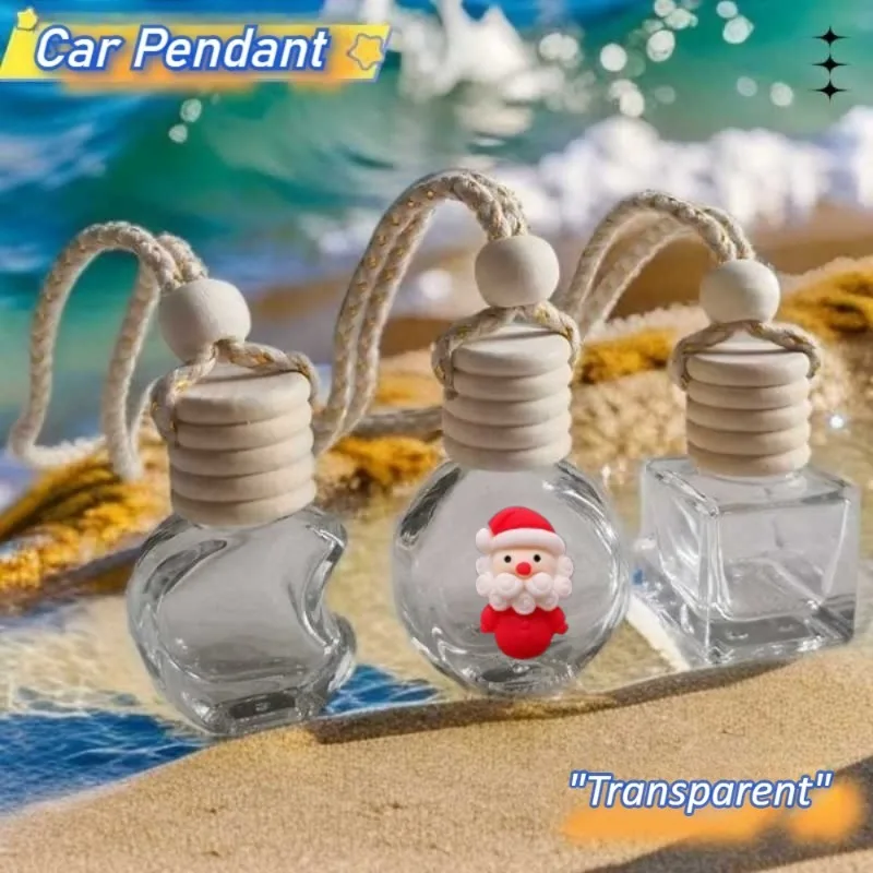 Decoración clásica del coche de la Navidad de la barba de Papá Noel - Botella de fragancia vacía para ventilación, adorno festivo del tamaño compacto
