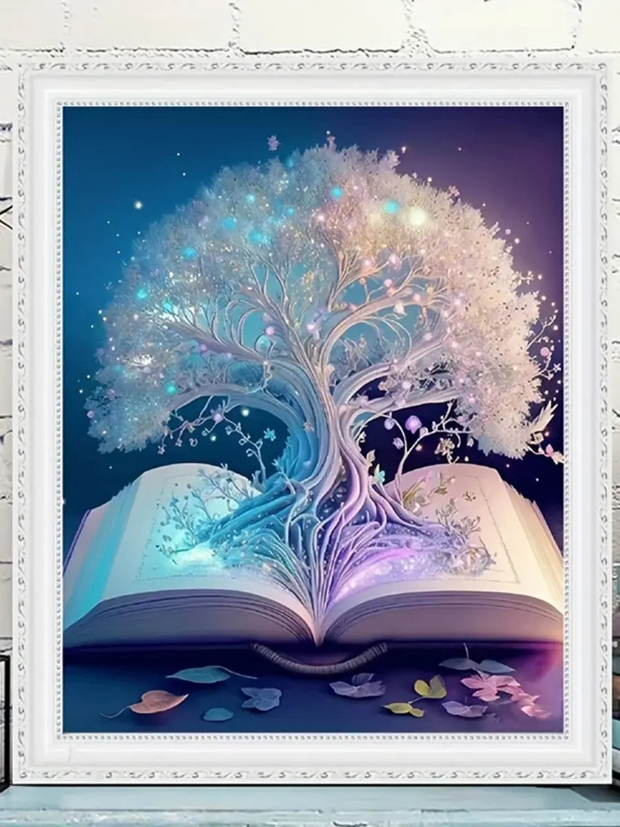 Tree of Life Fantasy Tree Landscape Series Cross Stitch 11CT Printed Cross Stitch Kits Hand Stitch Embroidery Crafts Living Room