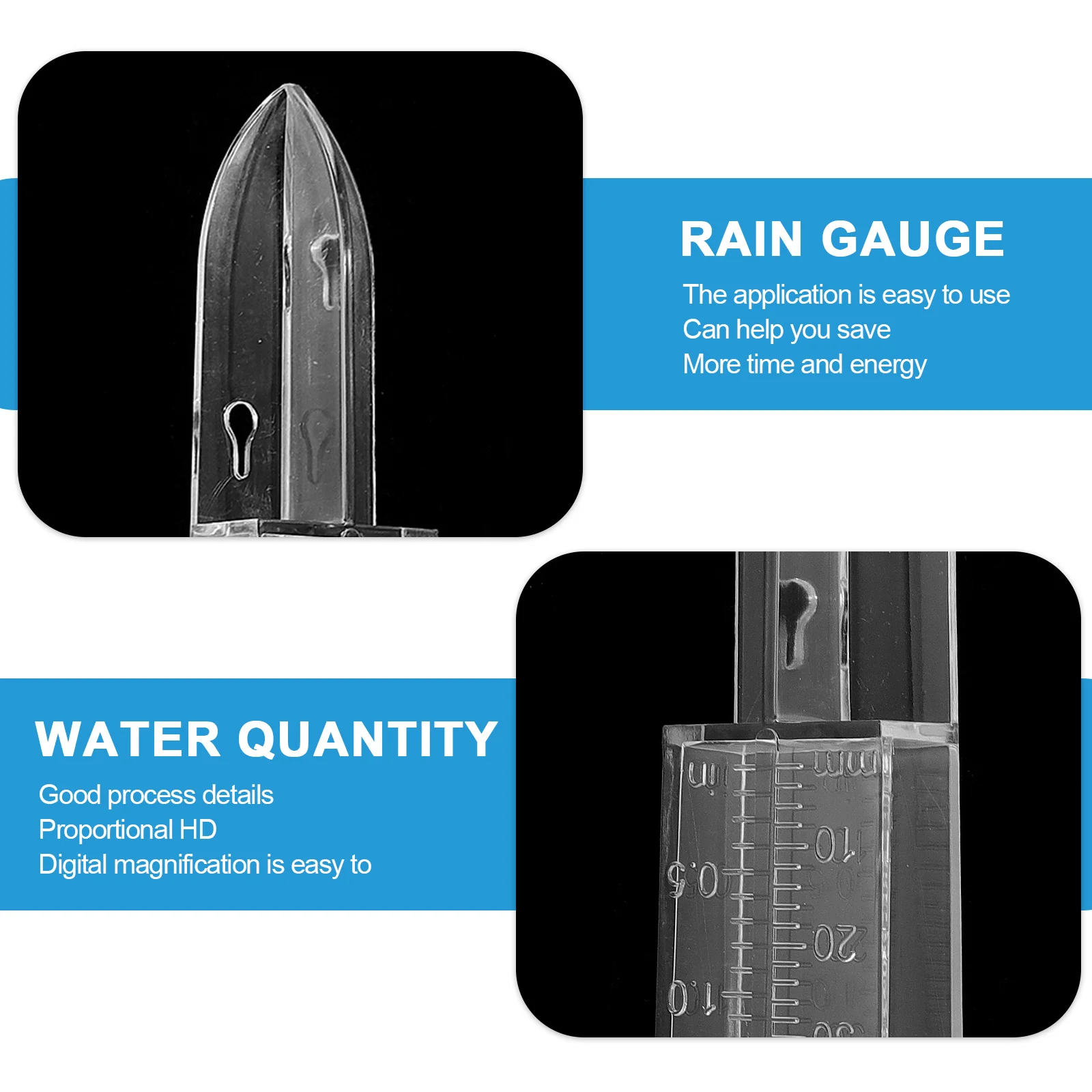 

1 шт. уличный дождемер, прозрачный ударопрочный дождемер с точной шкалой, легкий считываемый дизайн для окружающей среды