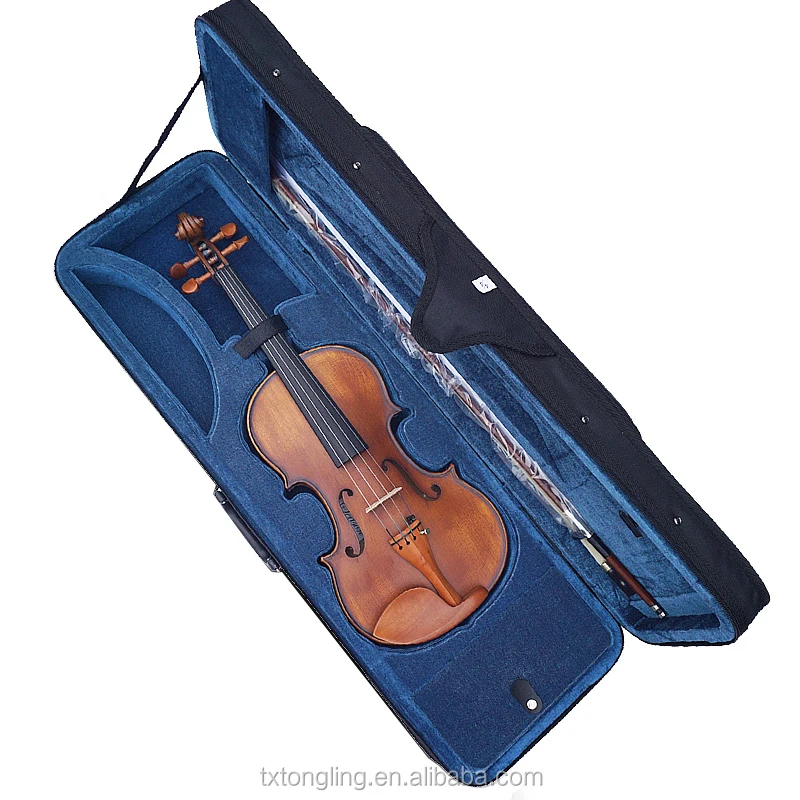 

High Grade 4/4 Full Size Natural Flame Acoustic Violin Premium Stringed Instrument For Professional Orchestral Playing