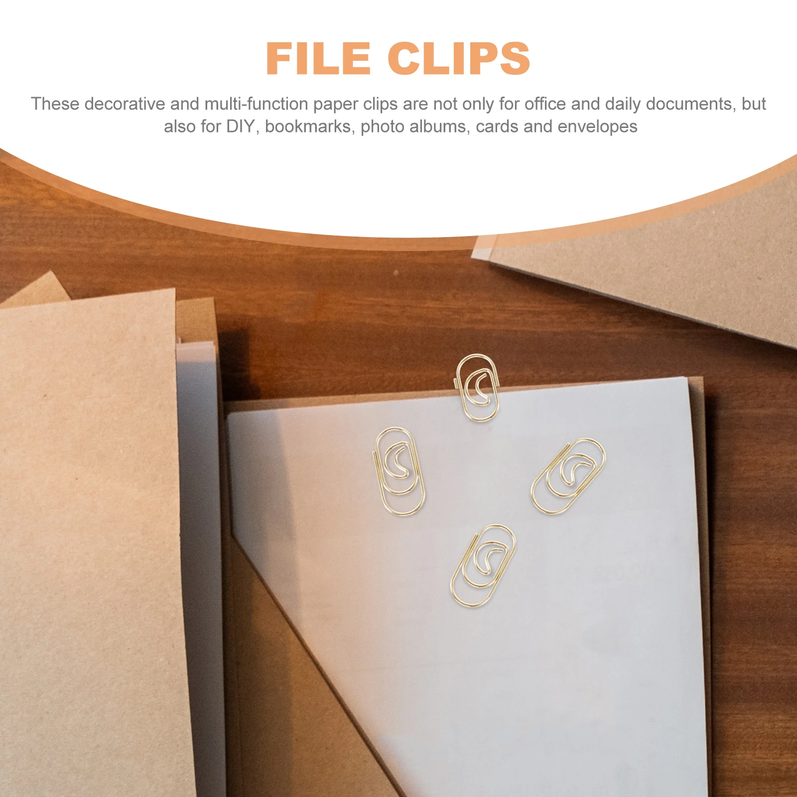 

100pcs Paper Clips Rose Gold Shaped Office Supplies Multi use File Document Clips Strong Clamping Force