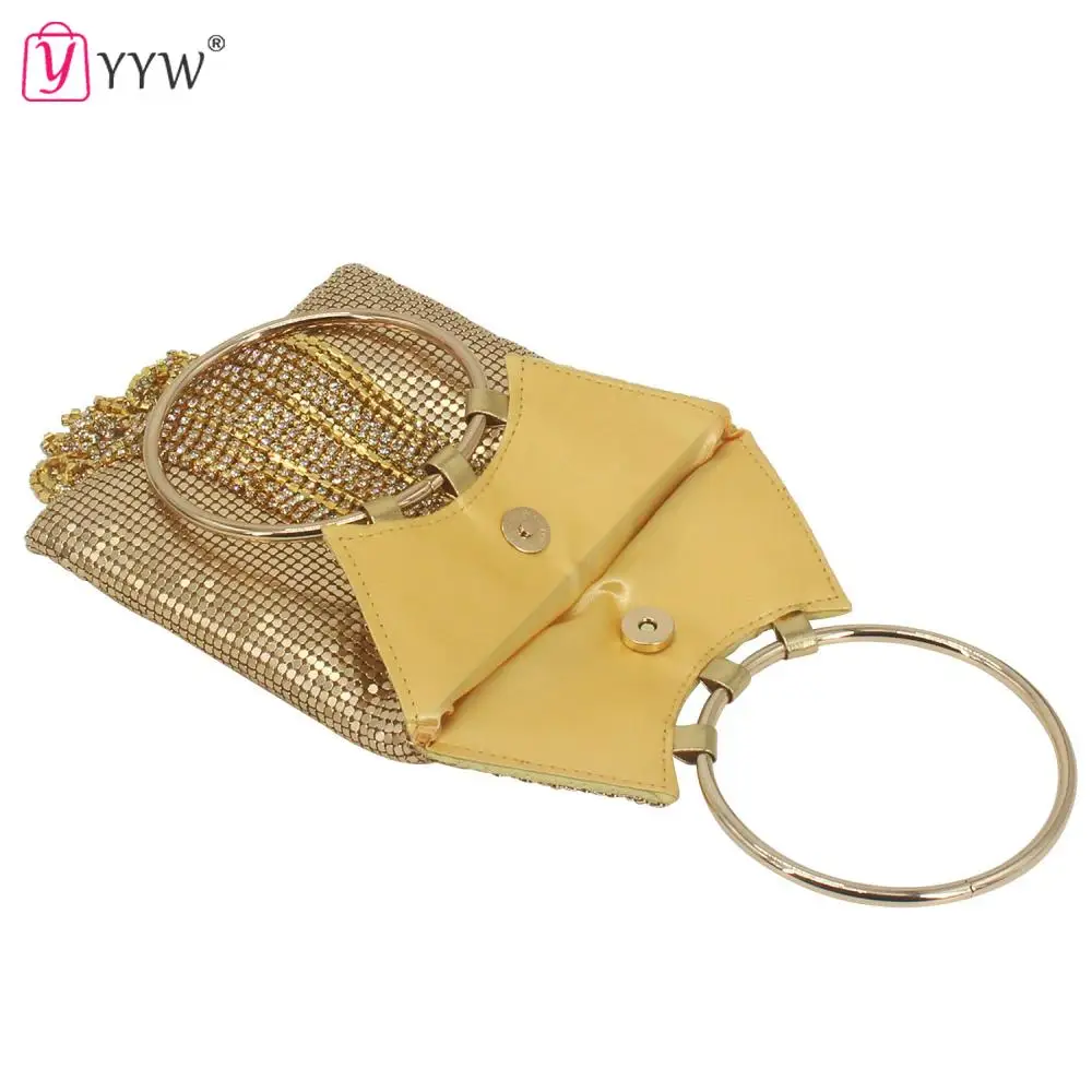 Shiny Tassels Evening Bag For Women Rhinestone Sequins Clutches Wedding Purses Female Ladies Exquisite Crossbody Party Handbags