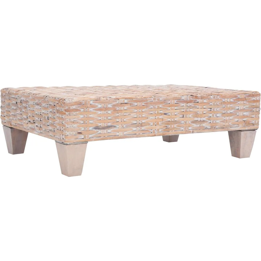 Mesa de centro de lavado blanco natural