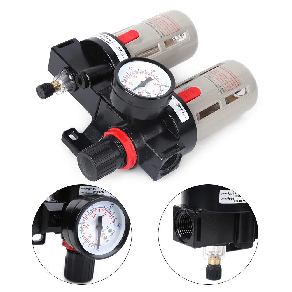 Öl-Wasser-Regler, Öl-Wasser-Abscheider, Druckluftfilter, Quellenbehandlung mit Manometer BFC-4000