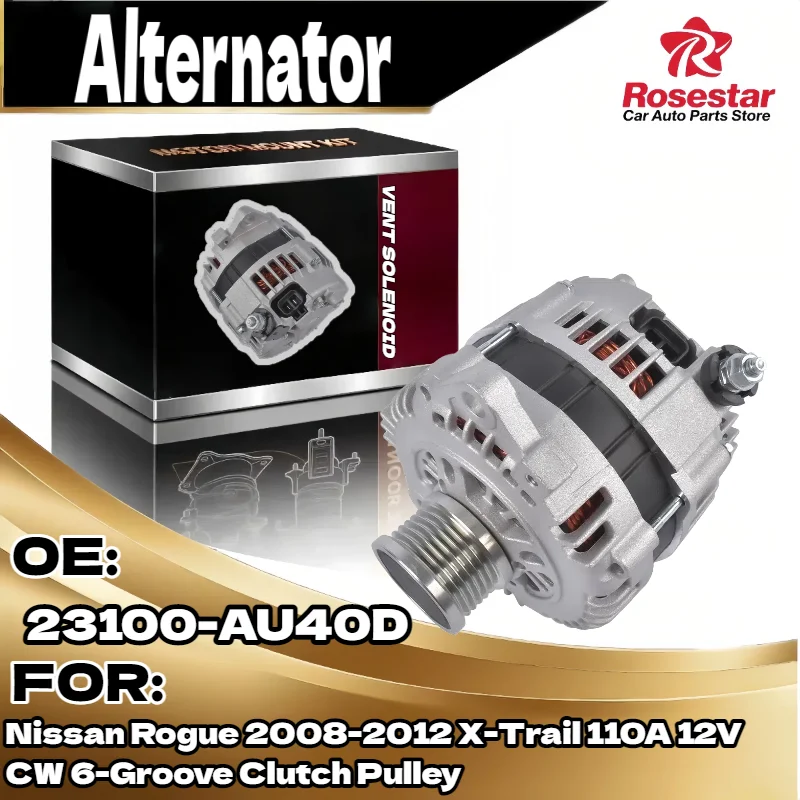 

Auto Alternator for Nissan Juke Sentra 2011 2017 L4 1.6L 110A 6 Groove Clutch Pulley 23100 4BB0B