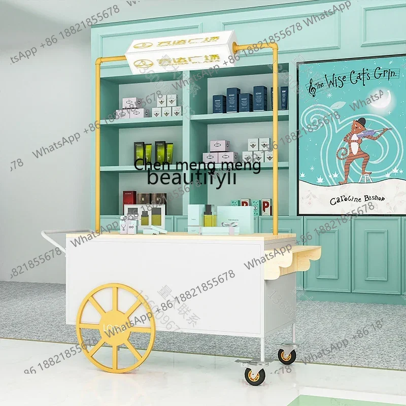 

D176 Stall trolley commercial display stand shopping mall booth, promotional car night market truck