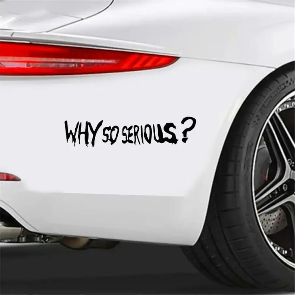 

2pc Why So Serious Decal - 5.9"x1.4" Vinyl Sticker - Dark Humor Design | #AZ50 (Black)
