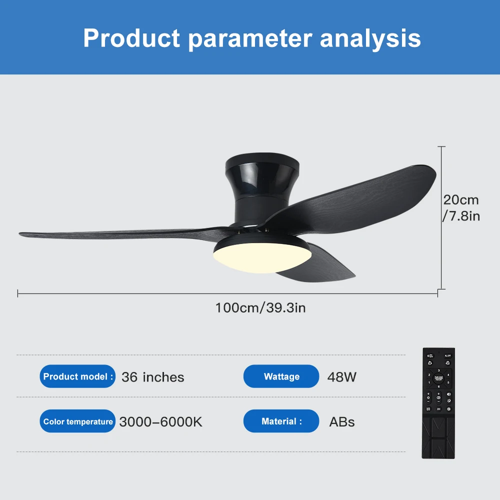 Slaapkamerventilatorlamp, plafondventilatorlamp, plafond met hoge windkracht, eetkamer, woonkamer, geïntegreerd huishoudelijk plafond, elektrisch