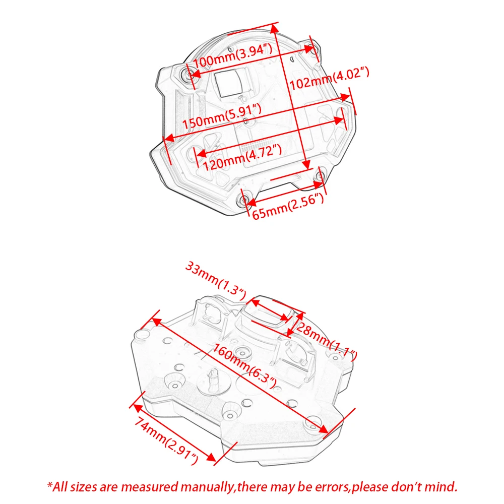لكاواساكي Z900 Z650 Z400 2017 2018 2019 موتو أداة حالة عداد السرعة أداة قياس عداد المسافات مقياس سرعة الدوران الإسكان غطاء