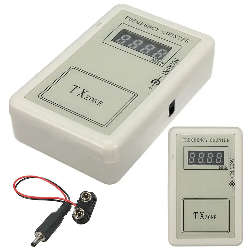 DC7.5-10V Frequency Counter Indicator Detector 250-450MHZ Cymometer Remote Control Transmitter Frequency Meter Scanner Wavemeter