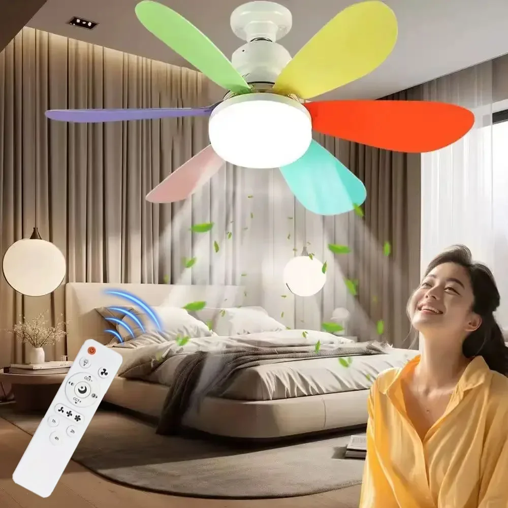 Ceiling Fan Light Thin Silent Ceiling Fan with Remote Control Unlimited Dimming 3-speed Adjustment Bedroom Living Room image 5