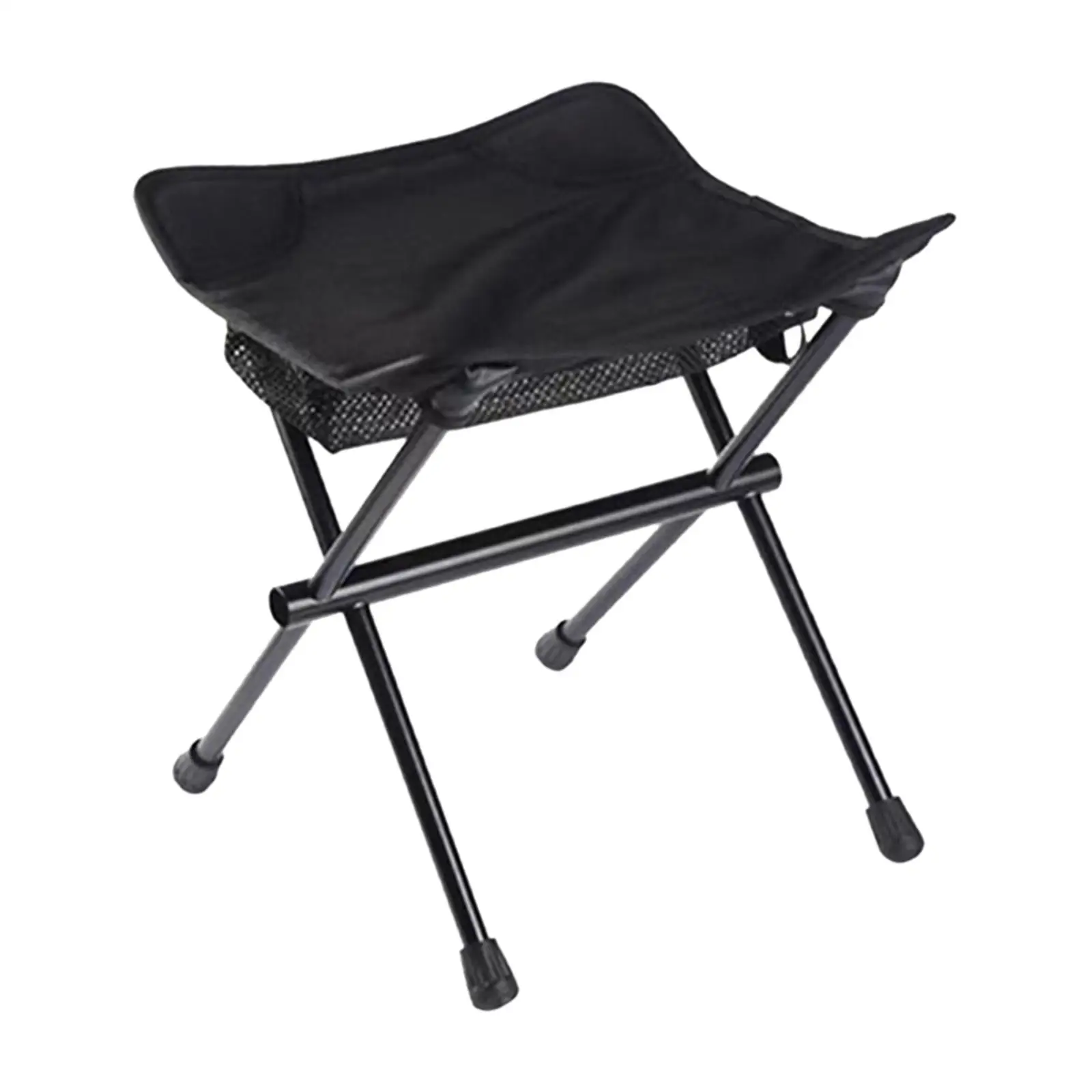 كرسي الصيد مسند للقدمين من الألومنيوم قابل للطي لكاميرا الشاطئ والمشي لمسافات طويلة باللون الأسود #6