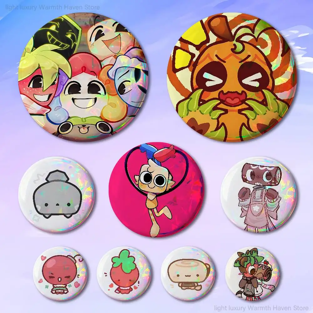

Cute D-Dandys W-World Enamel Pin Tinplate Round Brooch Cosplay Nijigen Otaku Culture Badges 58mm 44mm 32mm 75mm 25mm