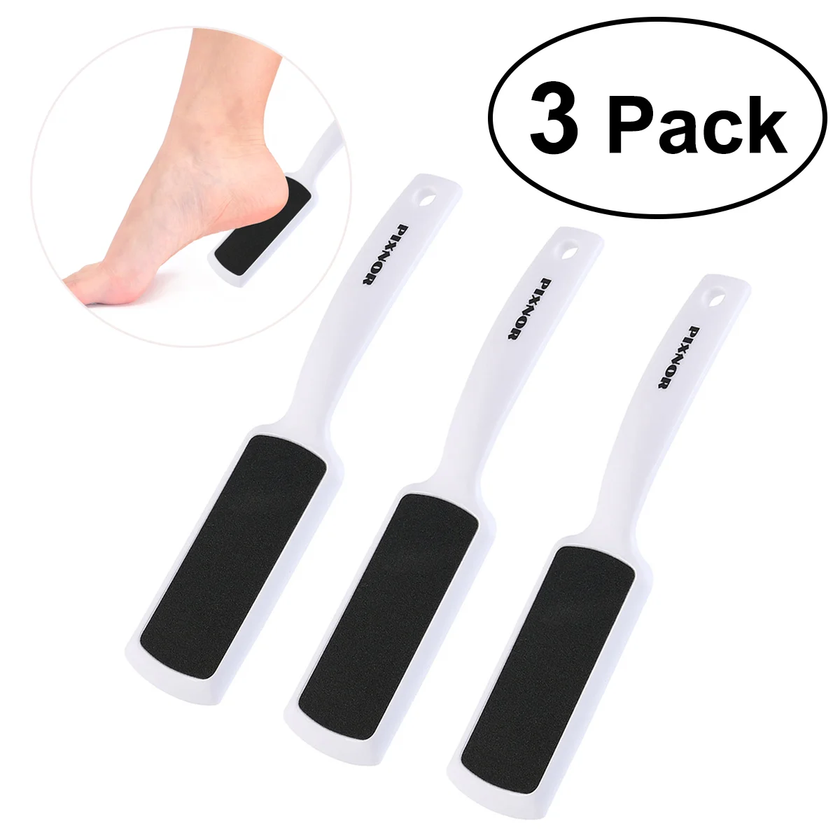 

PIXNOR 3pcs Pedicure Foot File Callus Remover Feet Rasp foot rasp Skin Corns Callus Remover Pedicure Tool