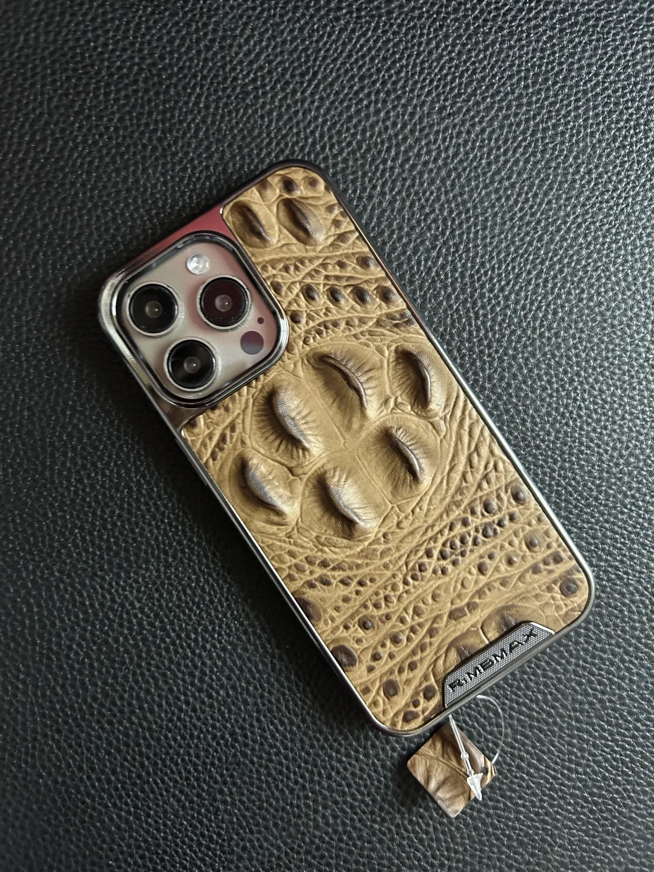 아이폰 케이스, 진짜 가죽, 악어 클로 패턴, 고급 비즈니스 휴대폰 케이스에 적합