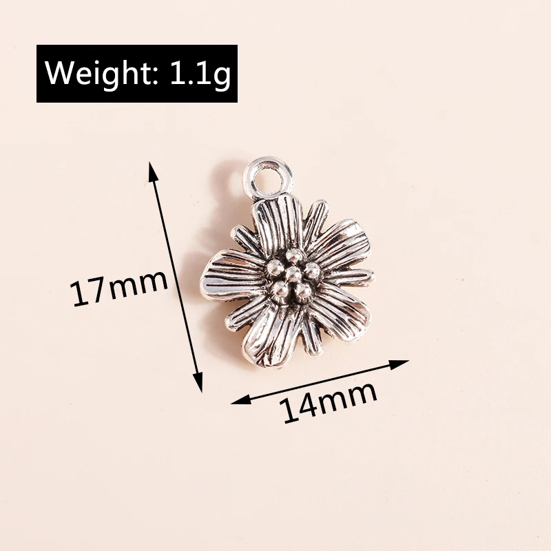 20 Stück niedliche Anhänger aus Legierung in Form von Pflanzen, Blumen, Bäumen und Blättern für die Schmuckherstellung, Ohrringe, Anhänger, Halsketten, Armbänder, DIY-Bastelzubehör – Detail 37