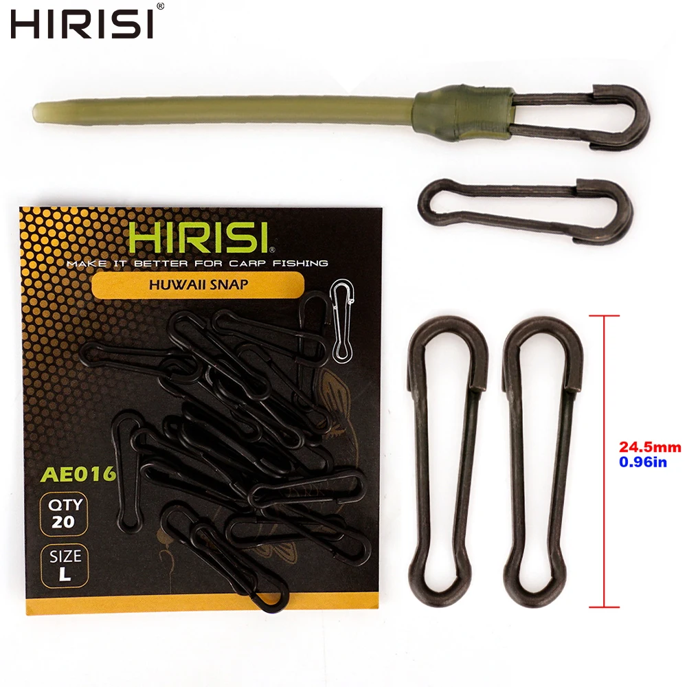 Hirisi AE016 20Pcs Stainless Steel Pin Swivels Fishing Snap Connector Lure Link Hook Rustproof Coarse Fishing Tackle Accessories
