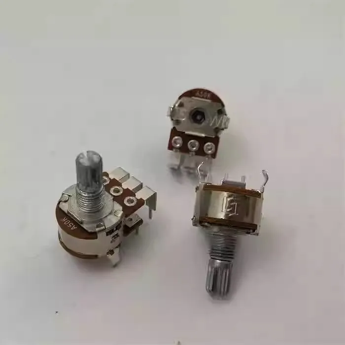 2PCS SHENGWEI 148 TYPE DOUBLE BENT FOOT POTENTIOMETER A50K SHANK LENGTH 15MM FLOWER WITH BRACKET