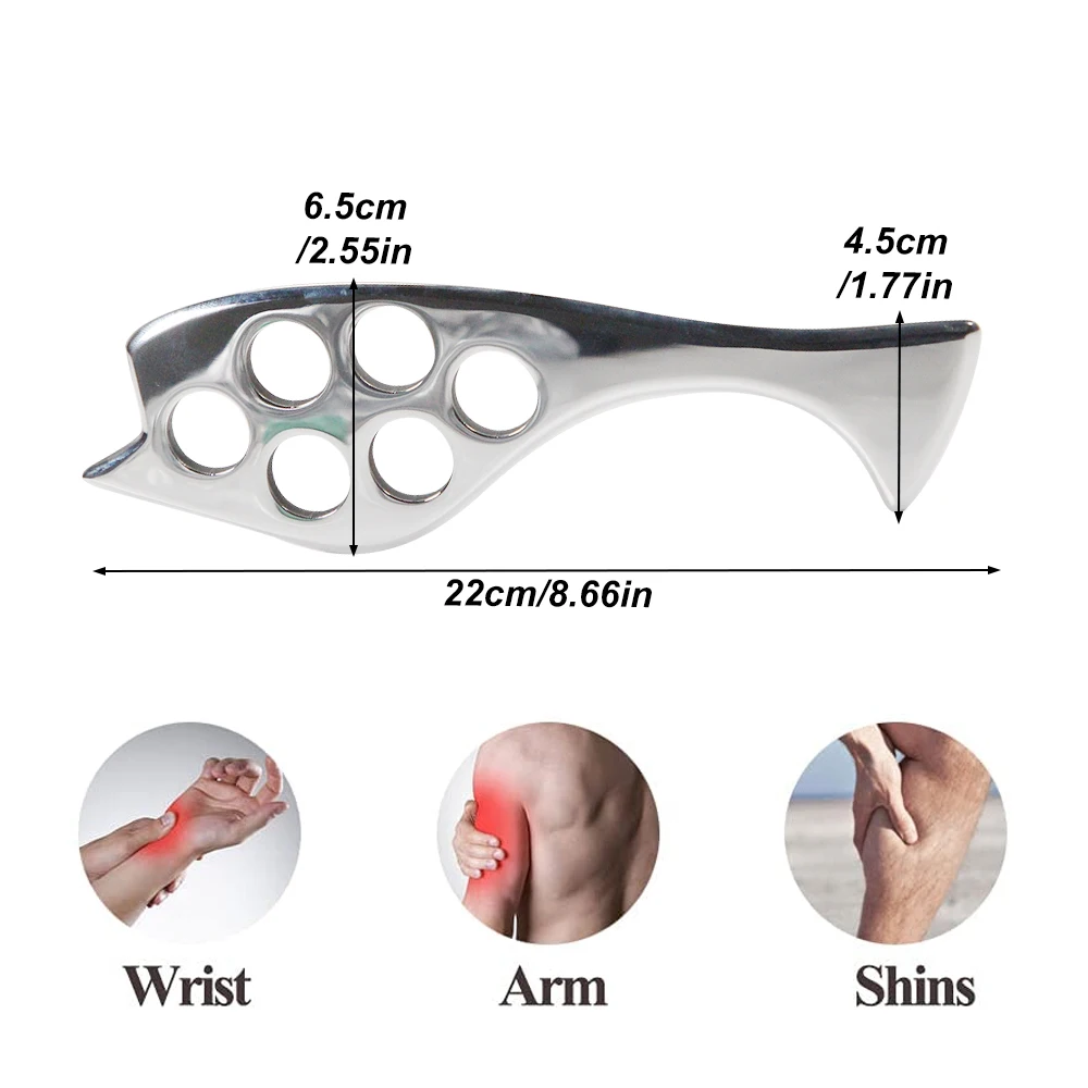 Stainless Steel Gua Sha Scraping Massage Tool - IASTM Tools Great Soft Tissue Mobilization Tool,Therapy Used Back,Legs,Arms,Neck