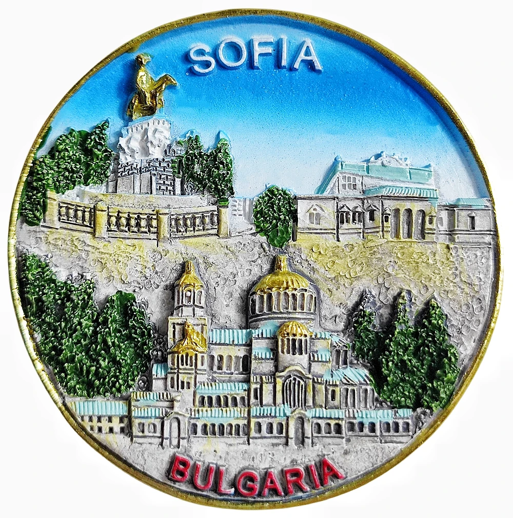 Magnete Da Cucina Con Bandiera Della Bulgaria, Dimensioni 8x5,5 Cm, Articolo 38023, Souvenir Da Frigorifero