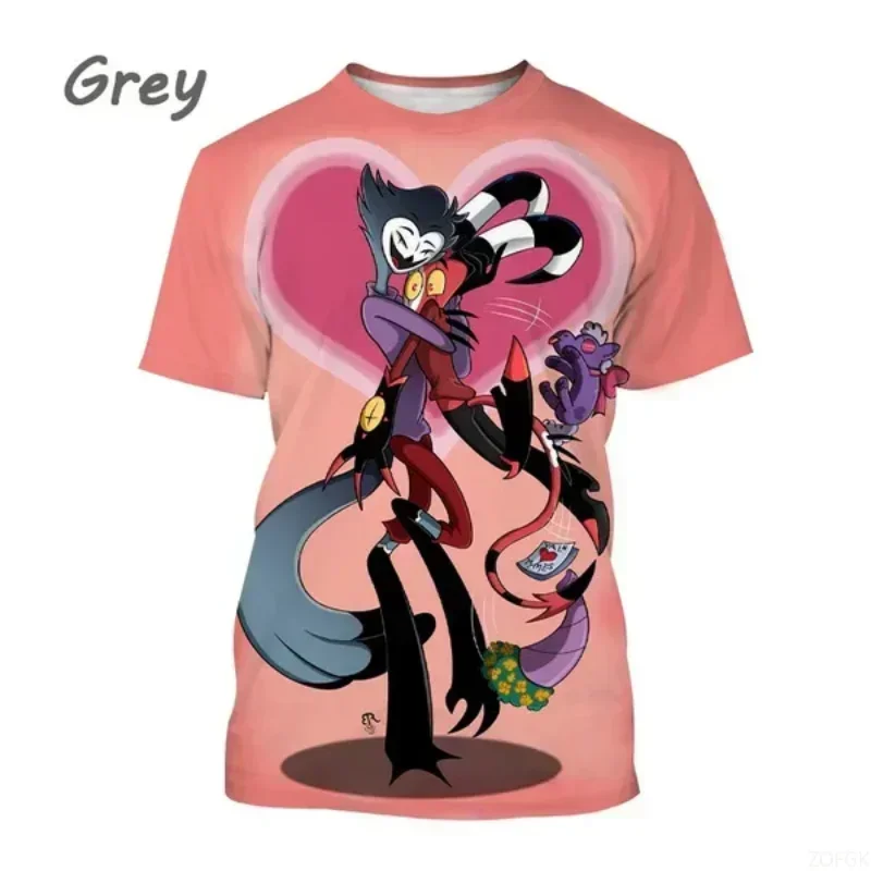 أزياء المرأة الجديدة Hellova Boss 3D مطبوعة قميص الانمي للجنسين تي شيرت Harajuku جولة الرقبة قصيرة الأكمام أعلى