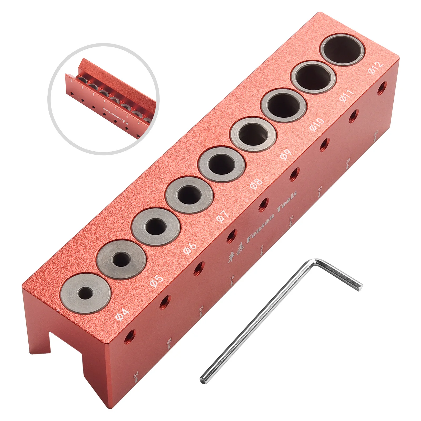 /4-12mm /Vertical /Pocket Hole Jig Woodworking Dowel Drill Guide Centering Locator Aluminum Alloy Drilling Template Tool