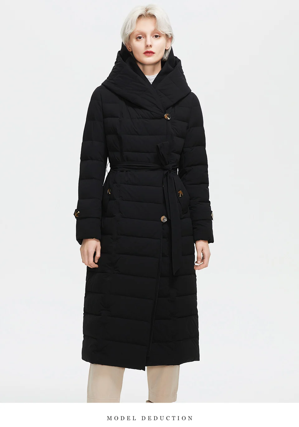 Astrid Winter Coats Women Oversize Fake Two Piece Long Thick Jacket Female Warm Cotton padded fashion Outwear with a hood 7283