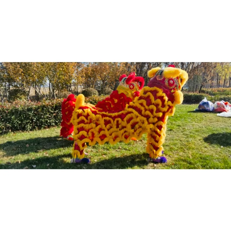 

Foshan Australian Wool Lion Dance Mascot Costume Wool Chinese Folk Art Southern Lion Two Adults Cosplay Party Game Advertising