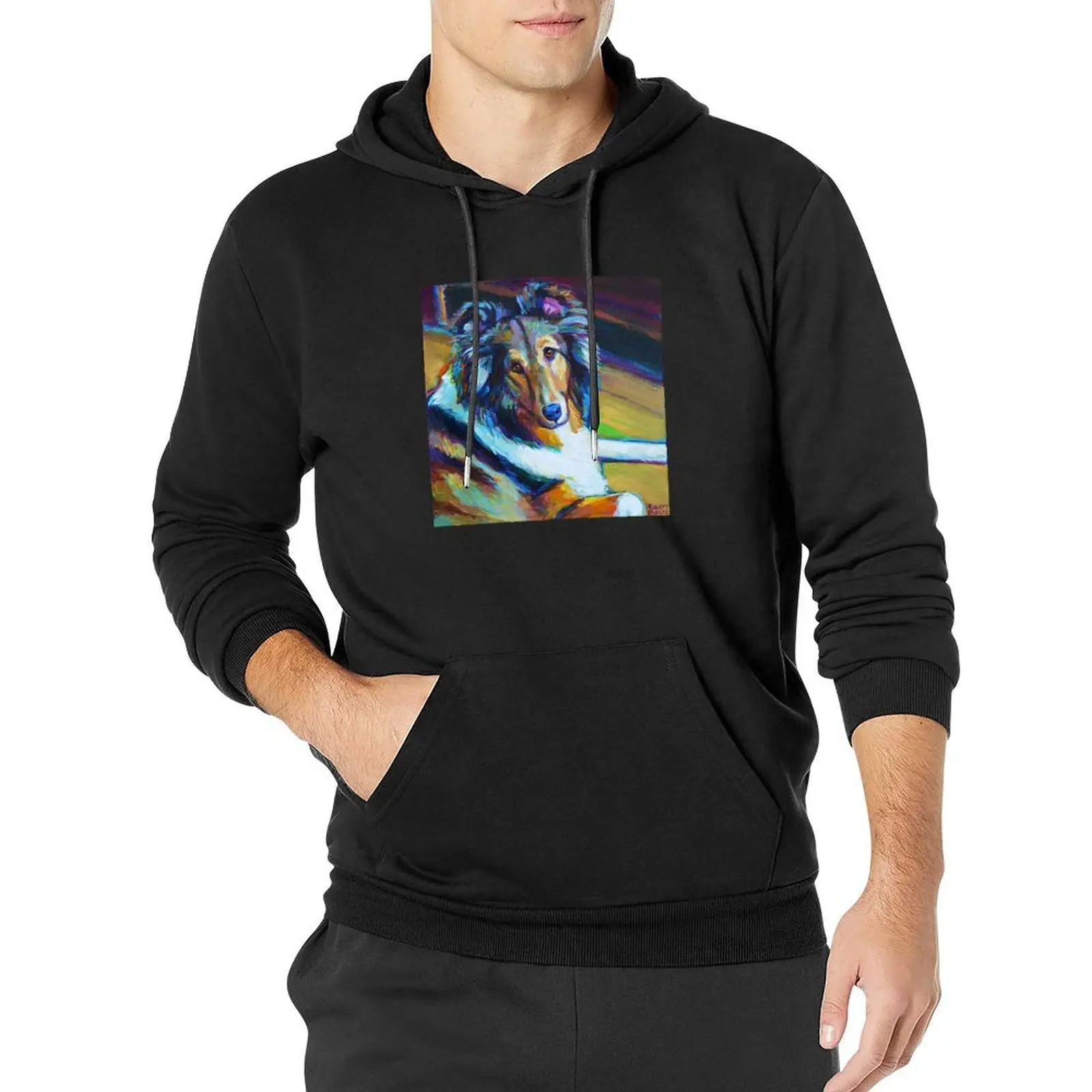 

Colorful SHELTIE by Robert Phelps Pullover Hoodie hooded shirt men's clothes big size hoodie