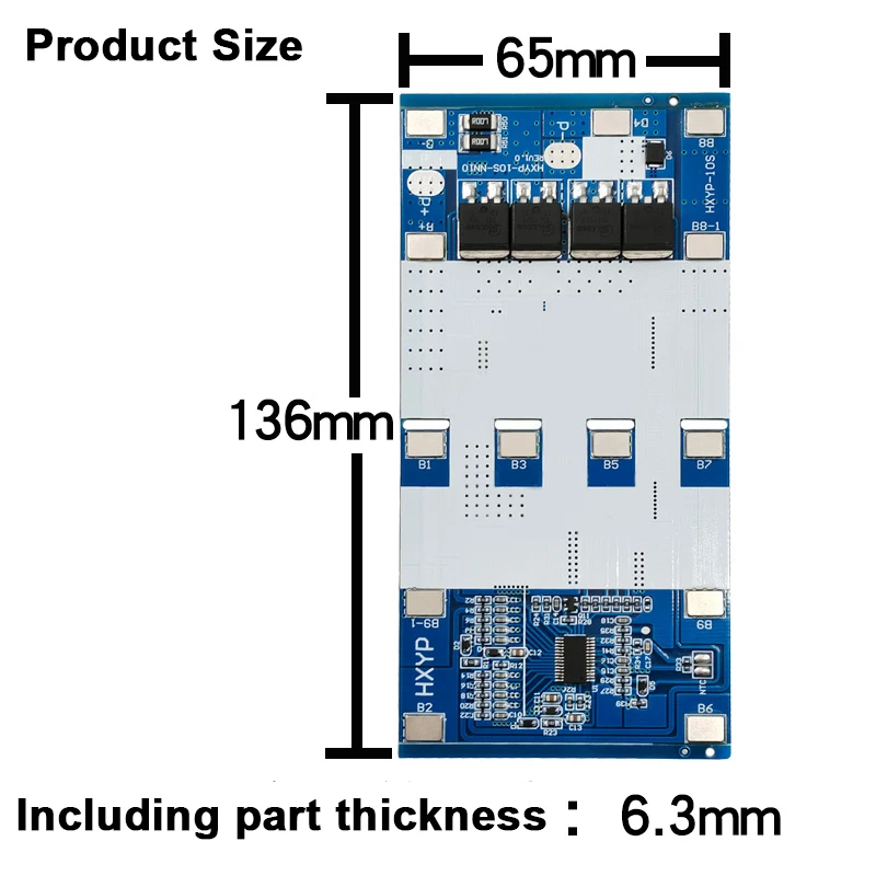 Литий-ионный аккумулятор 10S BMS 42 в 15 А с контролем температуры, балансировочная плата для зарядки автомобильного аккумулятора
