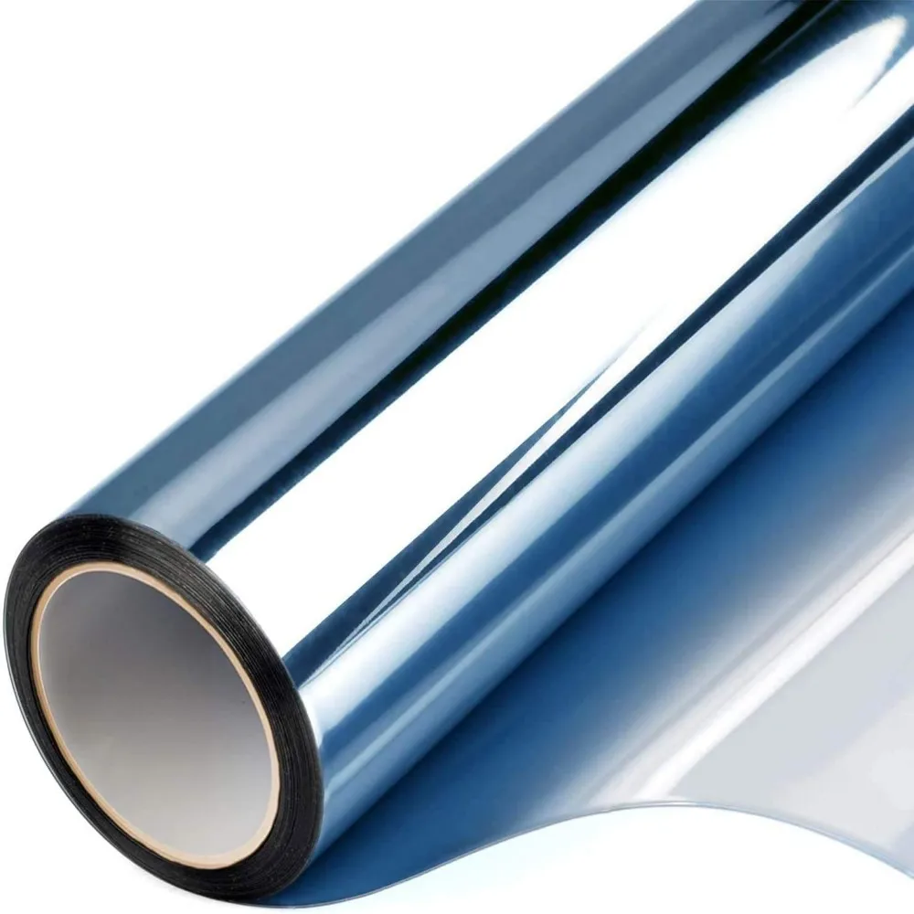 Film de confidentialité pour fenêtre, traitements de teinte pour miroir de jour unidirectionnel, contrôle de la chaleur UV, autocollants en vinyle, bloc solaire, revêtement de porte en papier de verre