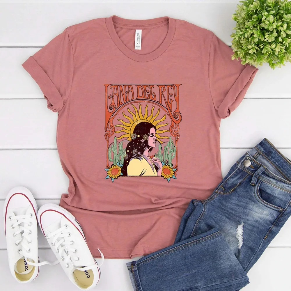 Camiseta Vintage de Lana Del Rey para mujer, camisa Retro de los 90, ropa de algodón, Harajuku, gráfico, regalos para fanáticos