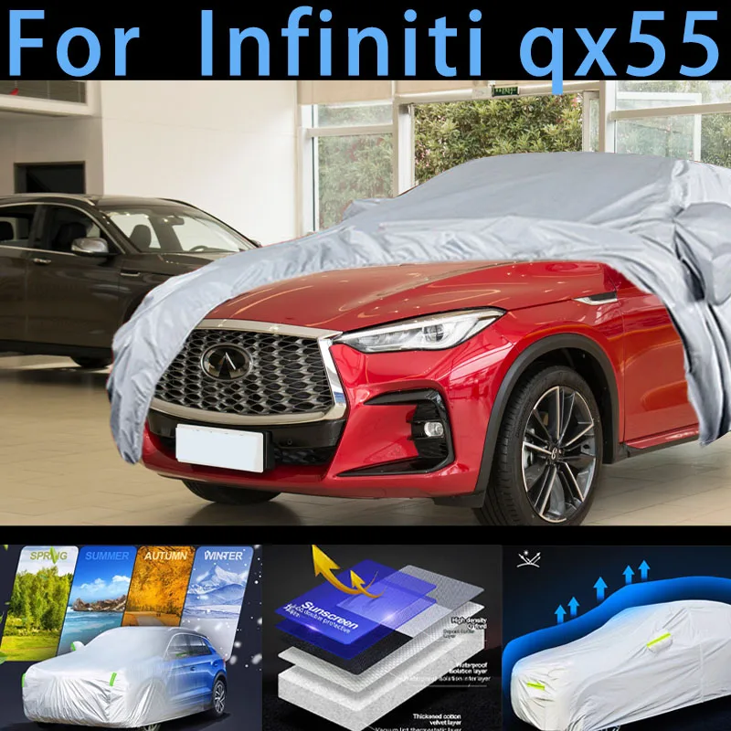 

For lnfiniti qx55 Outdoor Protection Full Car Covers Snow Cover Sunshade Waterproof Dustproof Exterior Car cover protection