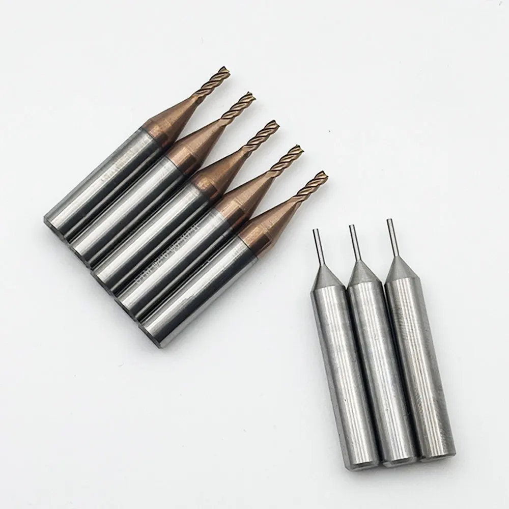 8pcs/lot for Sec E9 MIRACLE A5/A7/A9 MACHINES 2.0mm end milling cutter(2.0x6x40x4T) and 1.0mm tracer(1.0x6x40)