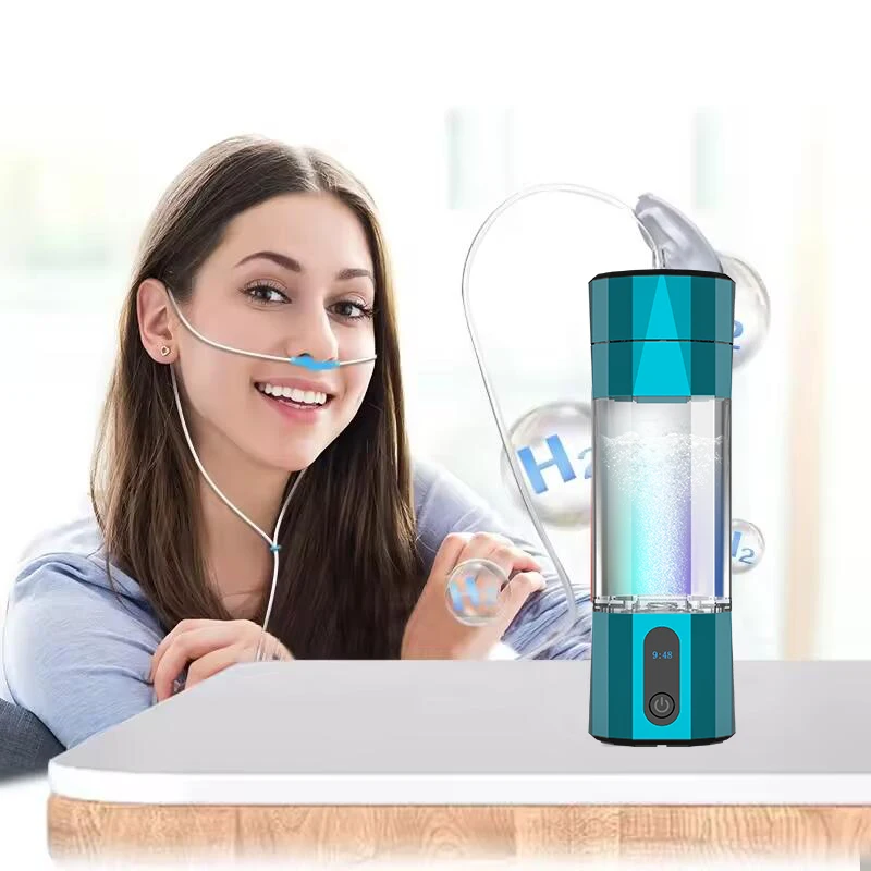 

Hydrogen Water Generator Bottle SPE PEM Technology Electrolysis Maker Ionizer H2 Inhalation Device with Nasal Inhalation Tube