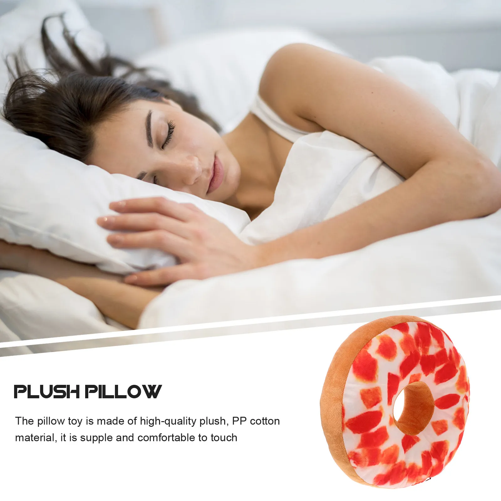 

Мягкая декоративная подушка-пончик в форме шоколадного пончика для дивана, кровати, офиса, для сна и отдыха, круглая, удобная