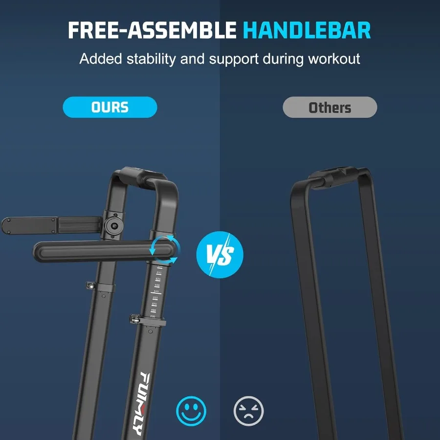 جهاز مشي قابل للطي مع محطة عمل مكتبية للاستخدام المنزلي والمكاتب: 10 سعة مائلة 300 رطل و3 طرق تحكم تصميم 8 في 1 مع هان #4