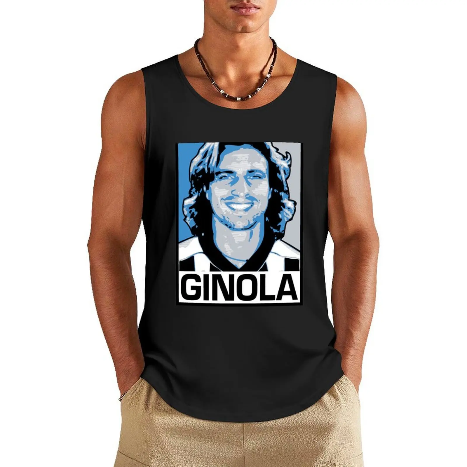 

Ginola - NUFC Tank Top T-shirt man Men's gym Japanese t-shirt