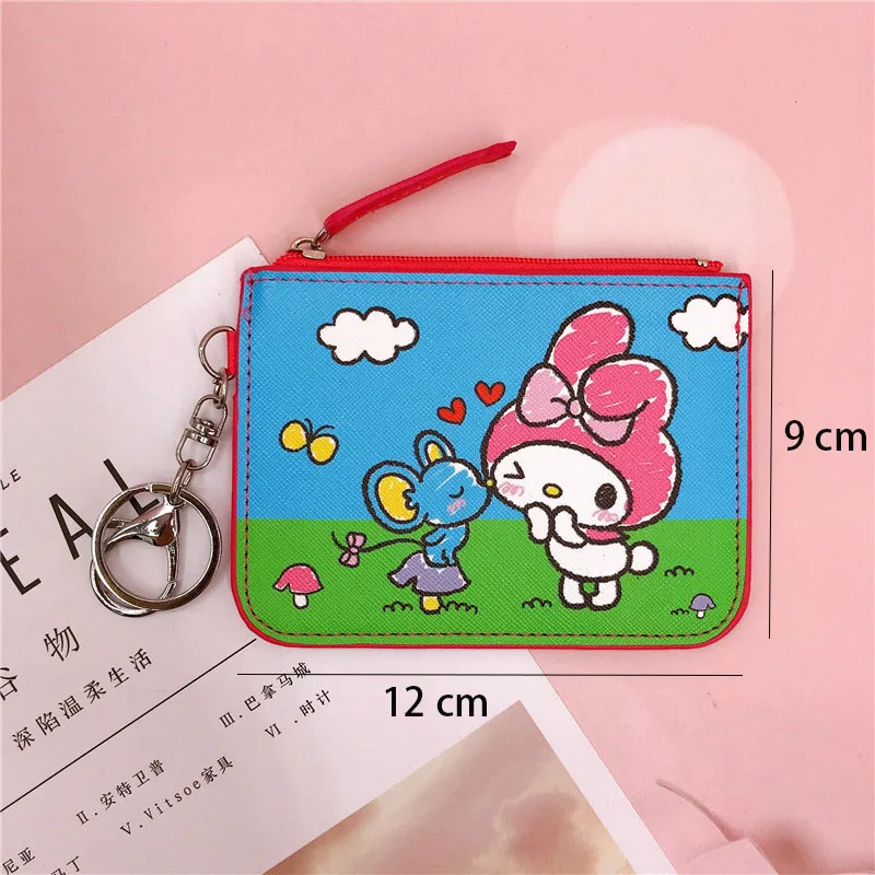 10 pcs/lot Pink Rabbit Card Holder Kawaii Keyring Bank Card ID Bus Card Holders Keychain Wallet Stationery gift Badge Holder