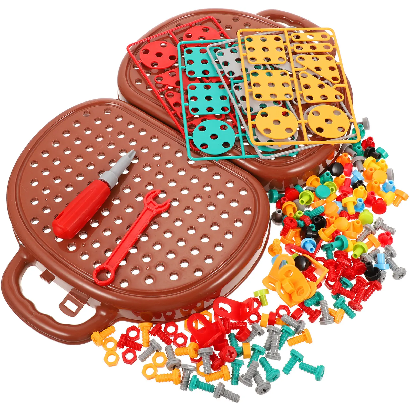 

1Set Kids Nut DIY Educational Tool Set Safe Plastic Learning Kit Early Development Hand Eye Coordination Logical Thinking