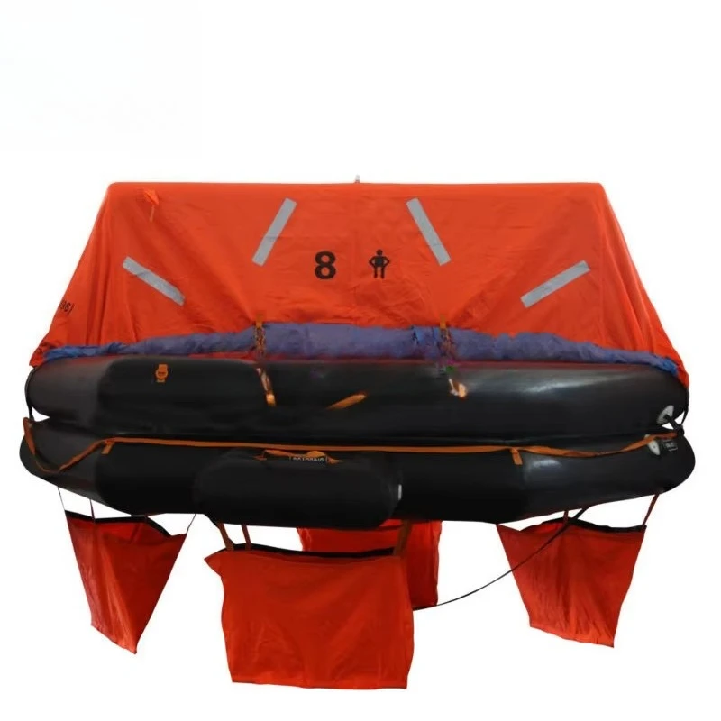 Zattera di salvataggio gonfiabile di emergenza da utilizzare per navi