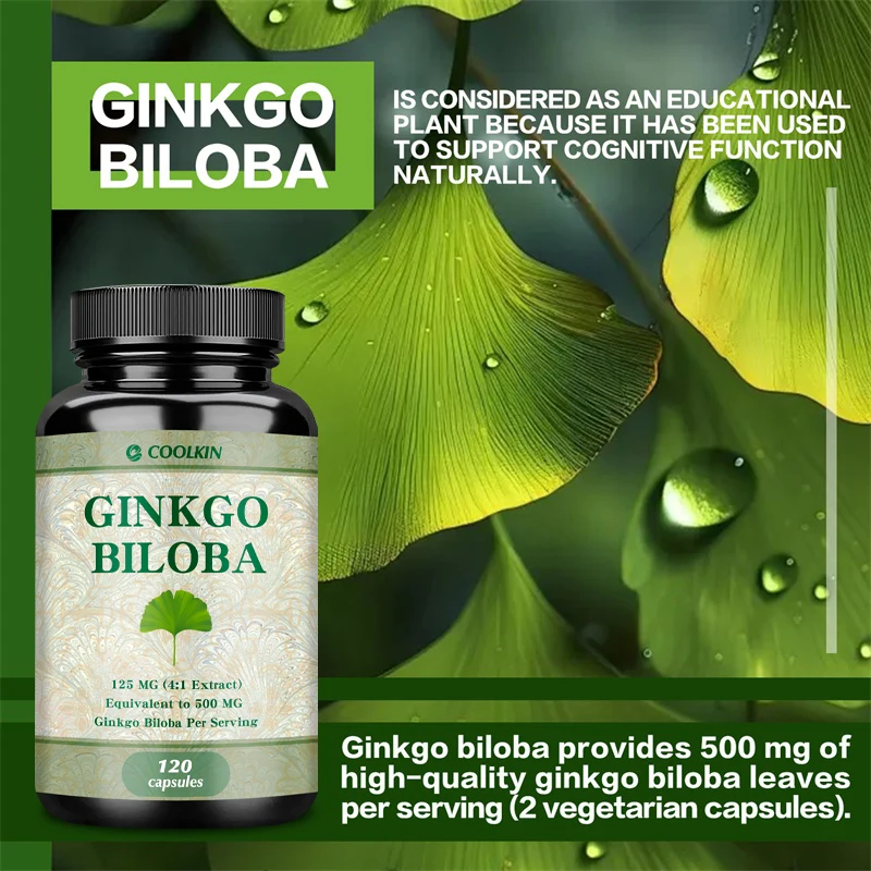 Ginkgo Biloba - Improves Brain, Memory, Focus, Improves Circulation, Enhance Energy, Non-GMO