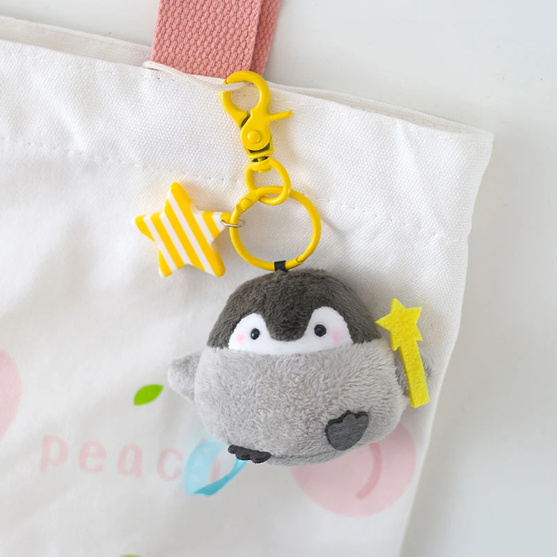 10CM Cute Pluff Animals Keychain Simulation Lovely Keychain Ladies Bag Plush Toy Doll Hangings Cute Student Backpack Pendant